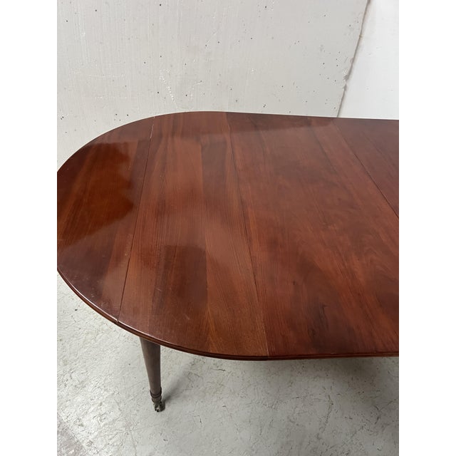 Wood Antique Louis XVI Style Mahogany Table, 1800s For Sale - Image 7 of 17