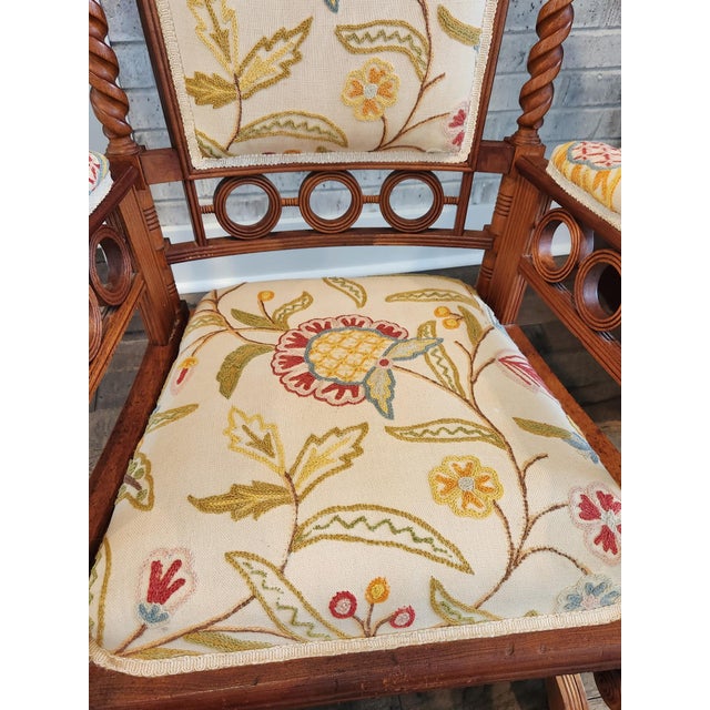 Ivory 19th-Century George Hunzinger “Lollipop” Duplex Spring Platform Rocker For Sale - Image 8 of 13