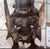 Wood Vintage or Antique Hand-Carved Asian Wooden Guardian or Demon Masks, Often Featuring Stacked or Multi-Tiered Faces With Fierce For Sale - Image 7 of 14