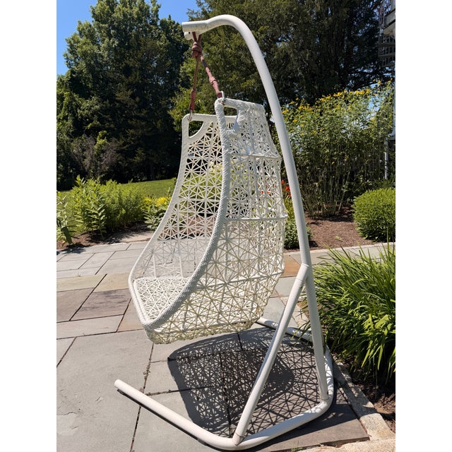 Contemporary Modern Hanging Chair Outdoor/Indoor by Kettal Mai Swing Chair, Attributed For Sale - Image 3 of 10