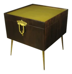 Bert England Orientation Group Walnut and Brass Bar Cabinet for John Widdicomb