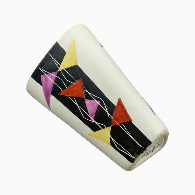 Mid-Century Modern Hand-Painted Ceramic Model 217 Vase from Vallauris, France, 1950s For Sale - Image 13 of 18