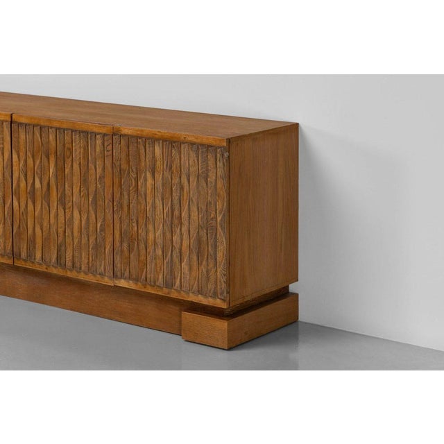 Niagara Sideboard in Oak by Maison Aurora, Belgium, 1975 For Sale - Image 6 of 18