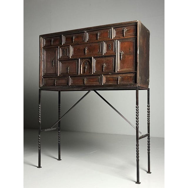 Antique Spanish Vargueño, 1700 For Sale - Image 13 of 18