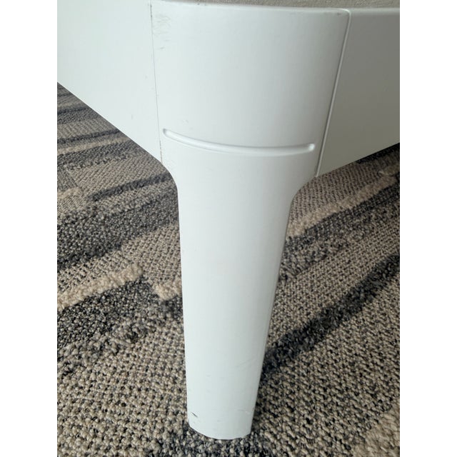 Metal Design Within Reach Min Queen Bed Frame White For Sale - Image 7 of 8