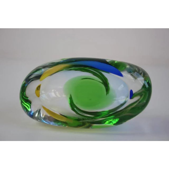 Mid-Century Czech Ashtray in Hand-Formed Art Glass, 1960s For Sale - Image 9 of 13