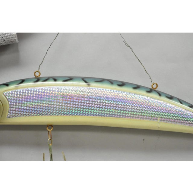 Vintage Wooden Giant Rapala 28” Fishing Lure Hanging Display W / Rainbow Decal For Sale - Image 13 of 18