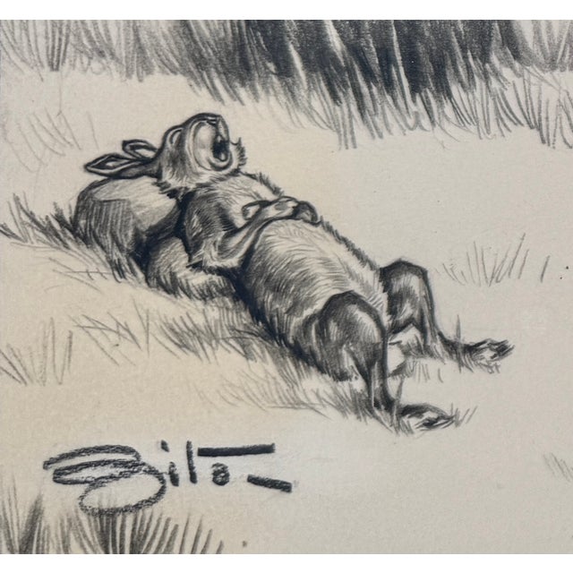 Mid-Century Modern Framed Original Illustration, Humorous Hunting Scene, Palm Beach Artist Vincenzo Zito, 1950s For Sale - Image 3 of 8