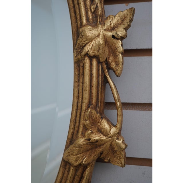 Friedman Brothers Friedman Brothers Ornate Gold Frame Oval Wall Mirror For Sale - Image 4 of 10