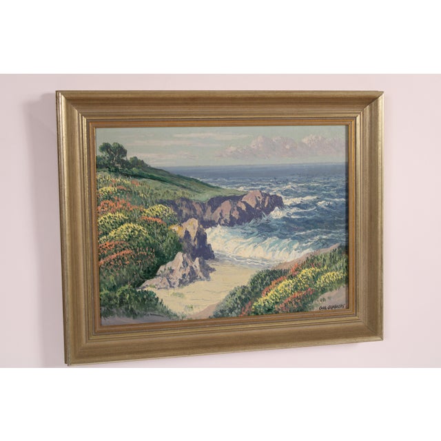Painting by Carl Sammons (1883-1968) titled on verso "Carmel by the Sea". Provenance, Portnoy Galleries, Carmel,...