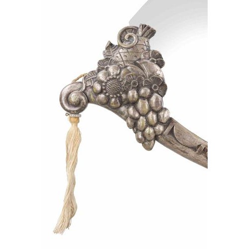 Vintage Judenstil Wall Mirror realized in the early 20th Century. Metal and glass. Good condition except for some losses...