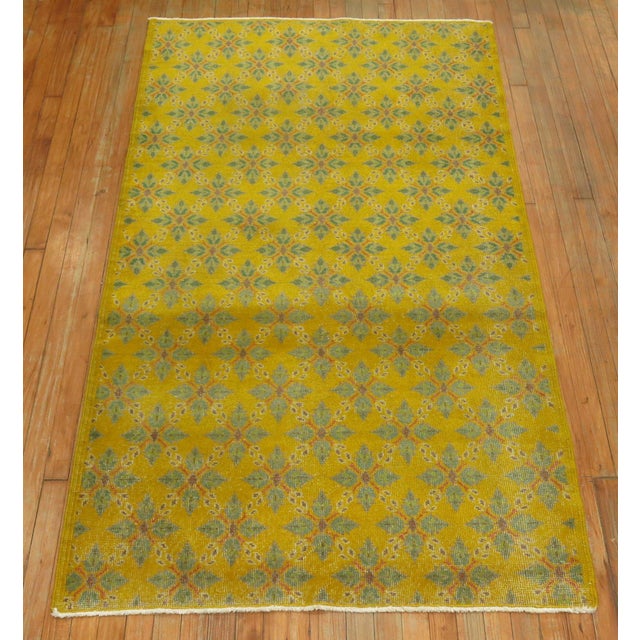 Yellow Vintage Yellow Anatolian Rug For Sale - Image 8 of 18