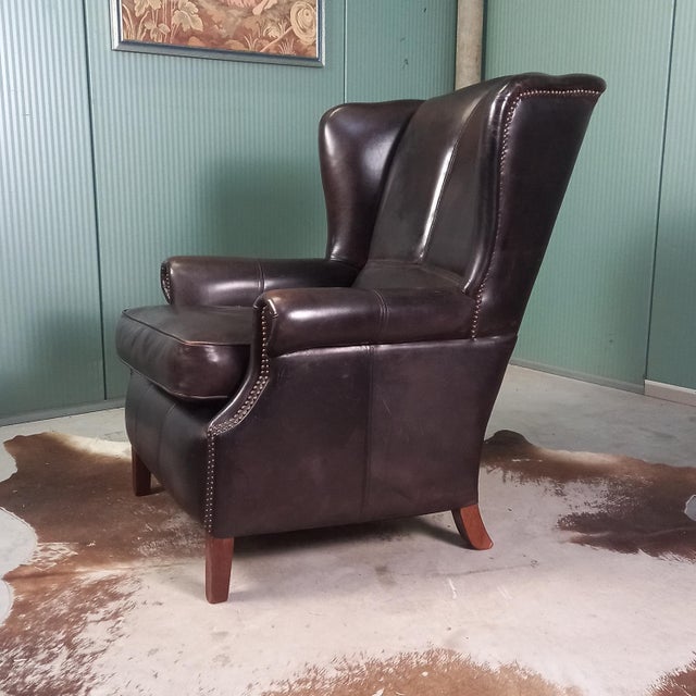 Wingback Chair in Sheepskin, 1970s For Sale - Image 13 of 16