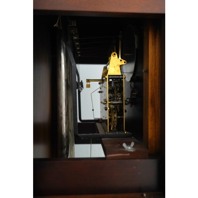 Colonial Mahogany 5 Tube Grandfather Clock For Sale - Image 10 of 18