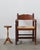 1970s Vintage Mexican Walnut and Rush Armchairs - A Pair For Sale - Image 5 of 6