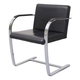 Black Leather Brno Chair by Mies Van Der Rohe For Sale