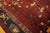 Art Deco 1900s Ruby Red Floral Medallion Antique Chinese Art Deco Rug Knotted Wool Carpet For Sale - Image 3 of 5