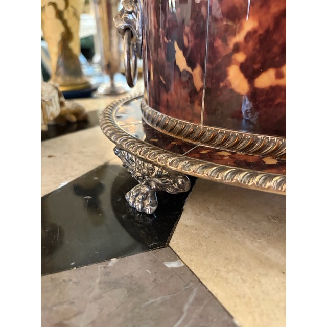 Late 19th Century Faux Tortoiseshell & Silver-Plated Vanity Box - Regency Style For Sale - Image 9 of 9