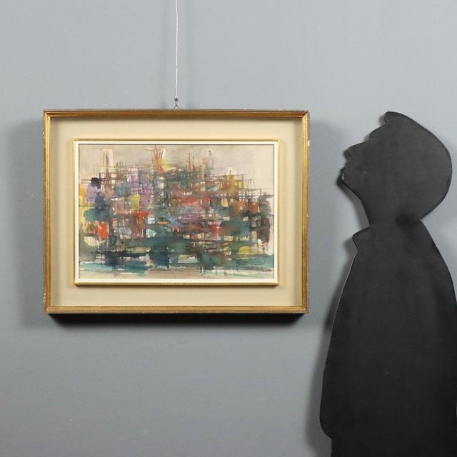Watercolor on paper. Signed and dated lower right. from the Campari corporate collection. After an initial naturalistic...