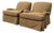Lee Industries English Roll Arm Skirted Lounge Chairs, Pair For Sale