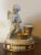 Ceramic Antique Early 19th Century French Empire Porcelain Inkwell in Gold & White Featuring a Cherub For Sale - Image 7 of 13