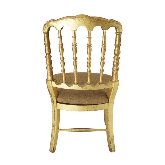 French Gold Leaf Chiavari Style Chair, 1960s For Sale - Image 3 of 7