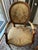 Stickley French Louis XVI Directors Style Medallion Silk Oval Back 8 Chairs and 4 Arm Chairs For Sale - Image 11 of 15