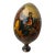 Russian Kholuy Style Lacquer Egg Flight Into Egypt Signed Ryabov Vintage 10" Large For Sale