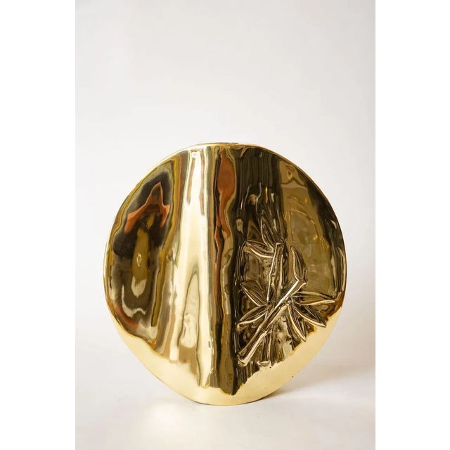 Vintage Brass Dolbi Cashier Monumental Vase or Vessel, 1980's For Sale - Image 10 of 10