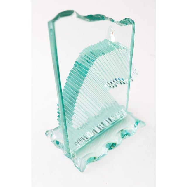 Mid-Century Modern Glass Horse Head Bookends, Vienna, Austria, 1970s, Set of 2 For Sale - Image 3 of 18