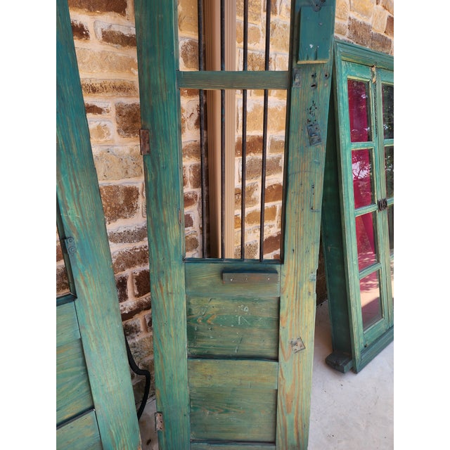 Pair of Antique Wood and Iron Doors For Sale - Image 11 of 11