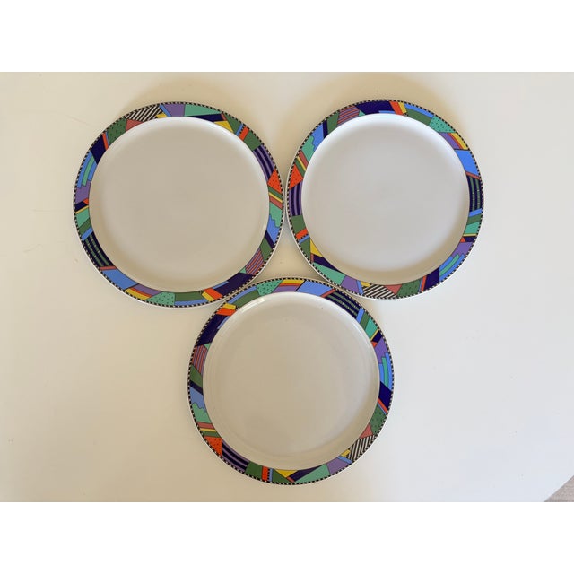 Scenario Metropol Dinner Plates by Barbara Brenner for Rosenthal, 1990s, Set of 3, in Flawless conditions. Designed 1990...
