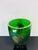 1930s Large Green Art Glass Don Quijote Vase with Gold Painted Decor, Former Czechoslovakia, 1930 For Sale - Image 5 of 7