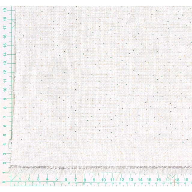 Textile Vintage Hollywood Regency Voyage Maison Glass Bead Embellished "Sprinkle" Boucle Tweed Fabric- 7 Yards For Sale - Image 7 of 7