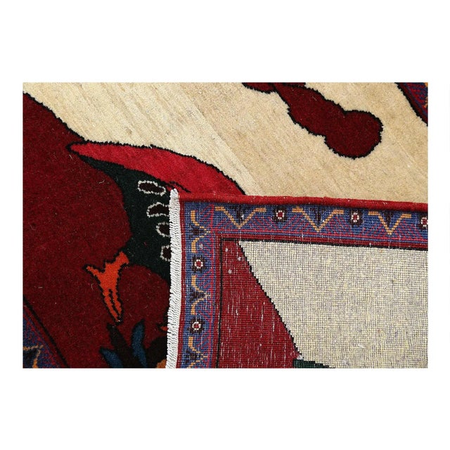 Fine Hand Knotted Persian Shiraz Rug For Sale - Image 4 of 4