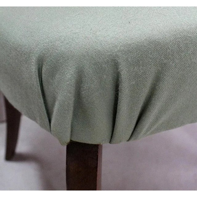 Brown Small Mid-Century Green Side Chair, 1950s For Sale - Image 8 of 17