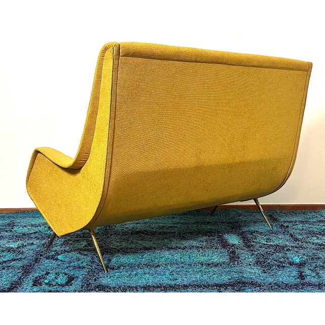 2-Seater Sofa by Aldo Morbelli for ISA Bergamo, Italy, 1950s For Sale - Image 12 of 14
