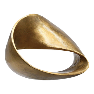 Matthew Izzo Home Ruben Large Abstract Textured Brass Metal Sculpture