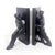 Mid-Century Modern Mid 20th Century Leaning Pushing Men Matte Black Bookends a Pair by Chris Collicott For Sale - Image 3 of 10