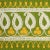 Boho Chic Sample - Schumacher Paisley Embroidered Tape in Green & Yellow For Sale - Image 3 of 4