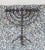 1980s Vintage 1980s Candelabra 9 Cups Custom Made Wrought Iron 24'' Height X 24'' Width X 14'' Base For Sale - Image 5 of 10