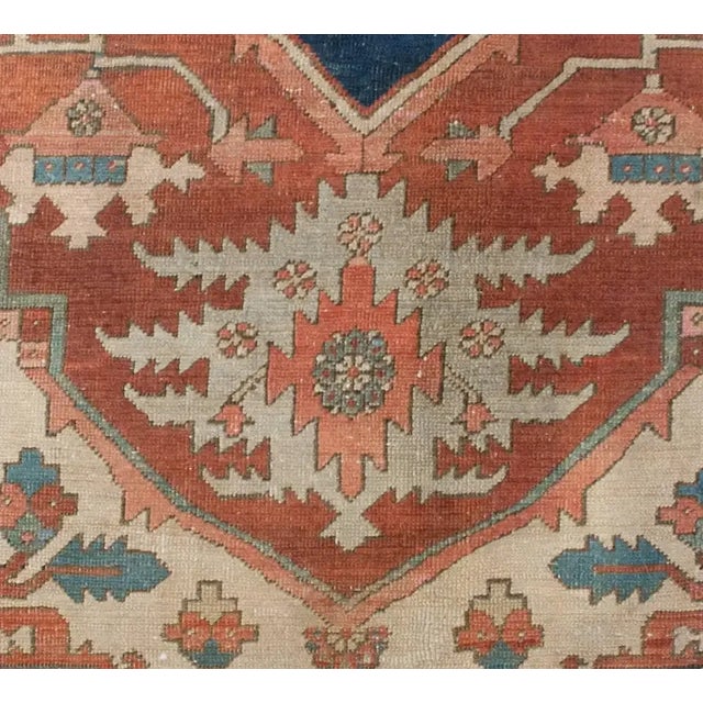 Tribal 19th Century Antique Serapi Rug For Sale - Image 3 of 7