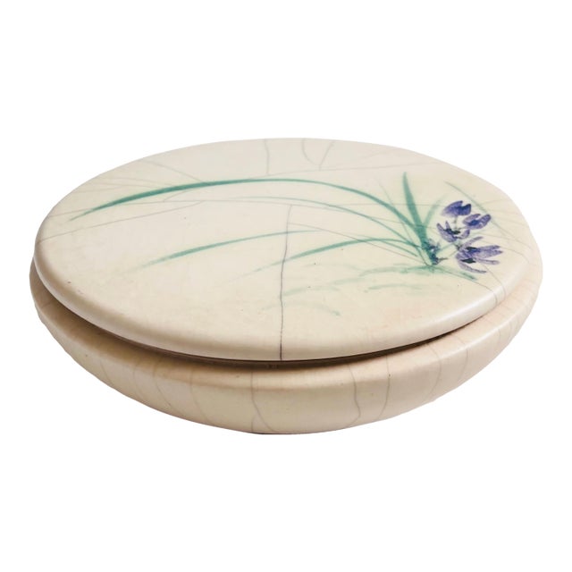 Jon Pacini Pottery Lidded Crocus Bowl, Hawaii For Sale