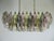 Elegant italian chandelier made from 84 beautiful murano multicolored glasses "poliedri". Structure in gold and brass...