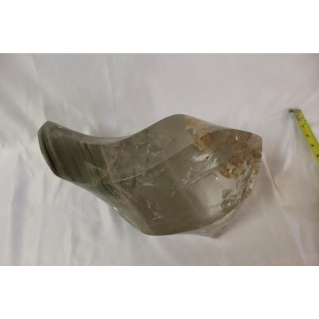 Light Gray Rock Crystal Quartz with Internal Veins For Sale - Image 8 of 10
