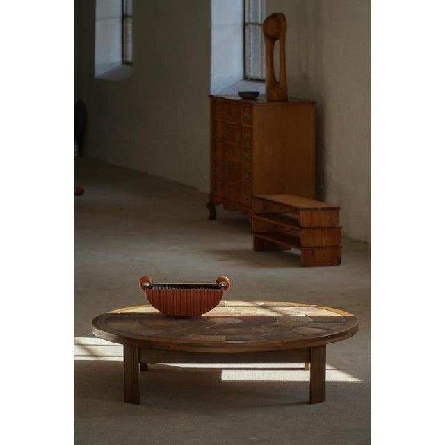 Mid-Century Danish Wood Coffee Table with Ceramic Tile Top by Tue Poulsen, 1970s For Sale - Image 12 of 18