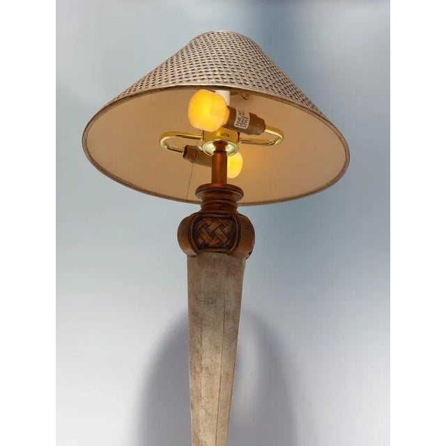 Vintage Stone and Brass Table Lamp by Fine Art Lamps, Hialeah, USA For Sale - Image 5 of 11