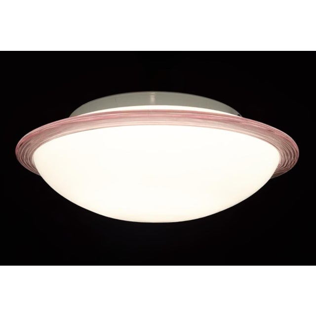Glass 1960s Milky White Murano Flush Mount / Sconce For Sale - Image 7 of 11
