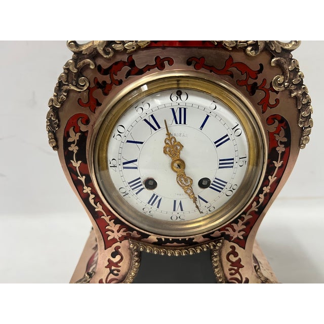 Napoleon III Cartel Clock in Boulle-Style Marquetry, 19th Century For Sale - Image 17 of 18