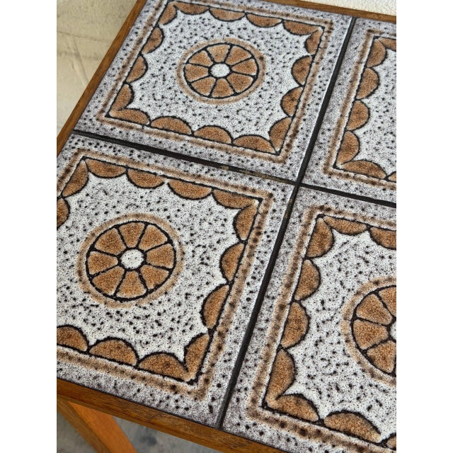 Vintage Danish Modern Teak Tile Top Side Table Mid Century Scandinavian End Accent Table For Sale - Image 9 of 9